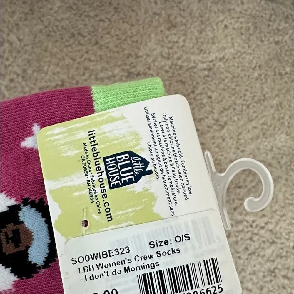 NWT I DONT DO MORNINGS socks